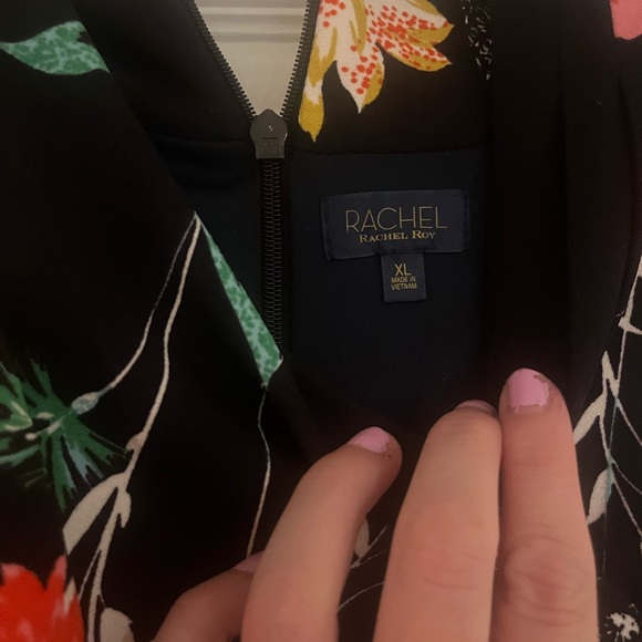 XL Rachel Roy navy blue floral sleeveless dress - Picture 2 of 5